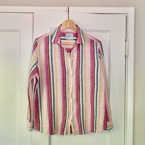 Rails Avila Stripe linen blend shirt